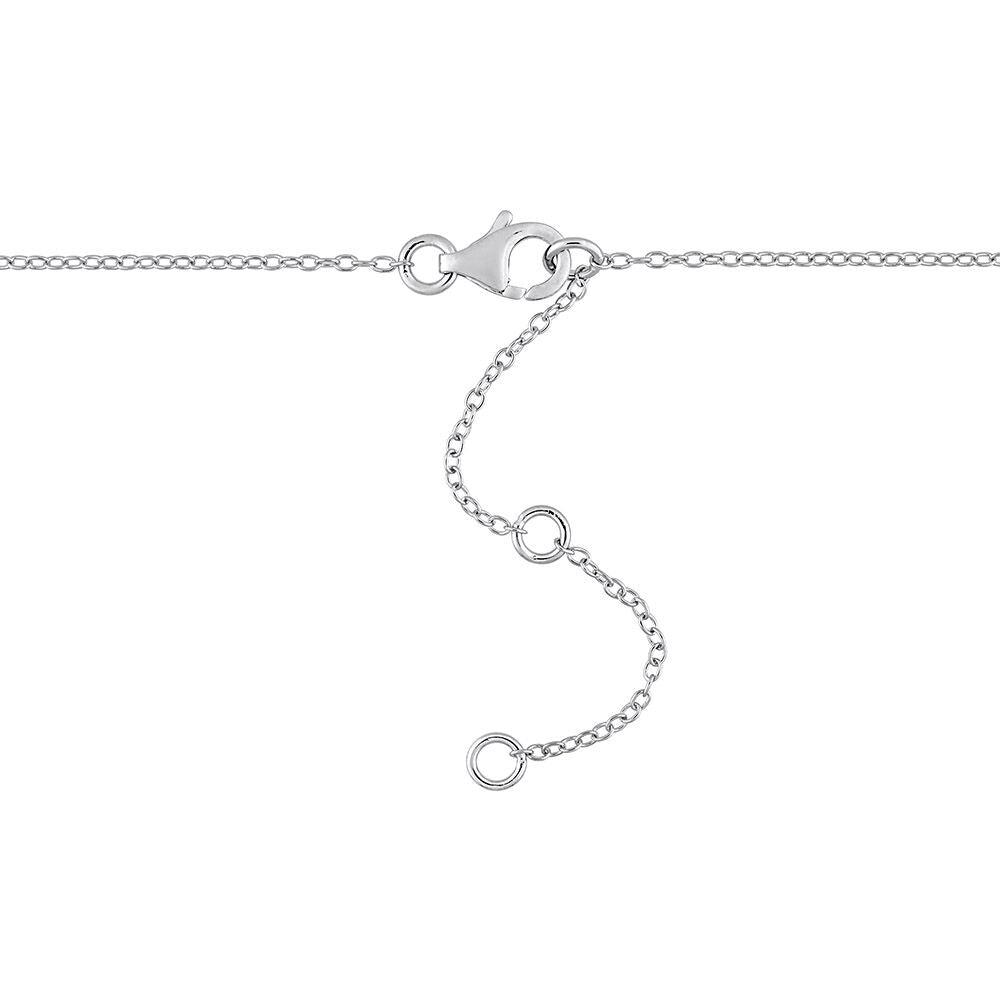 Moissanite Station Necklace in Sterling Silver (2 1/4 ct. dew)