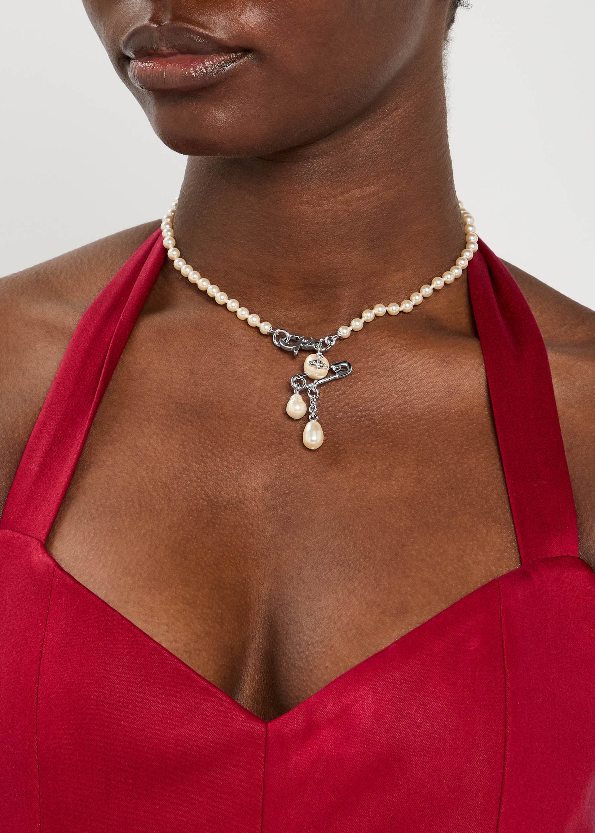 Claude small faux pearl necklace