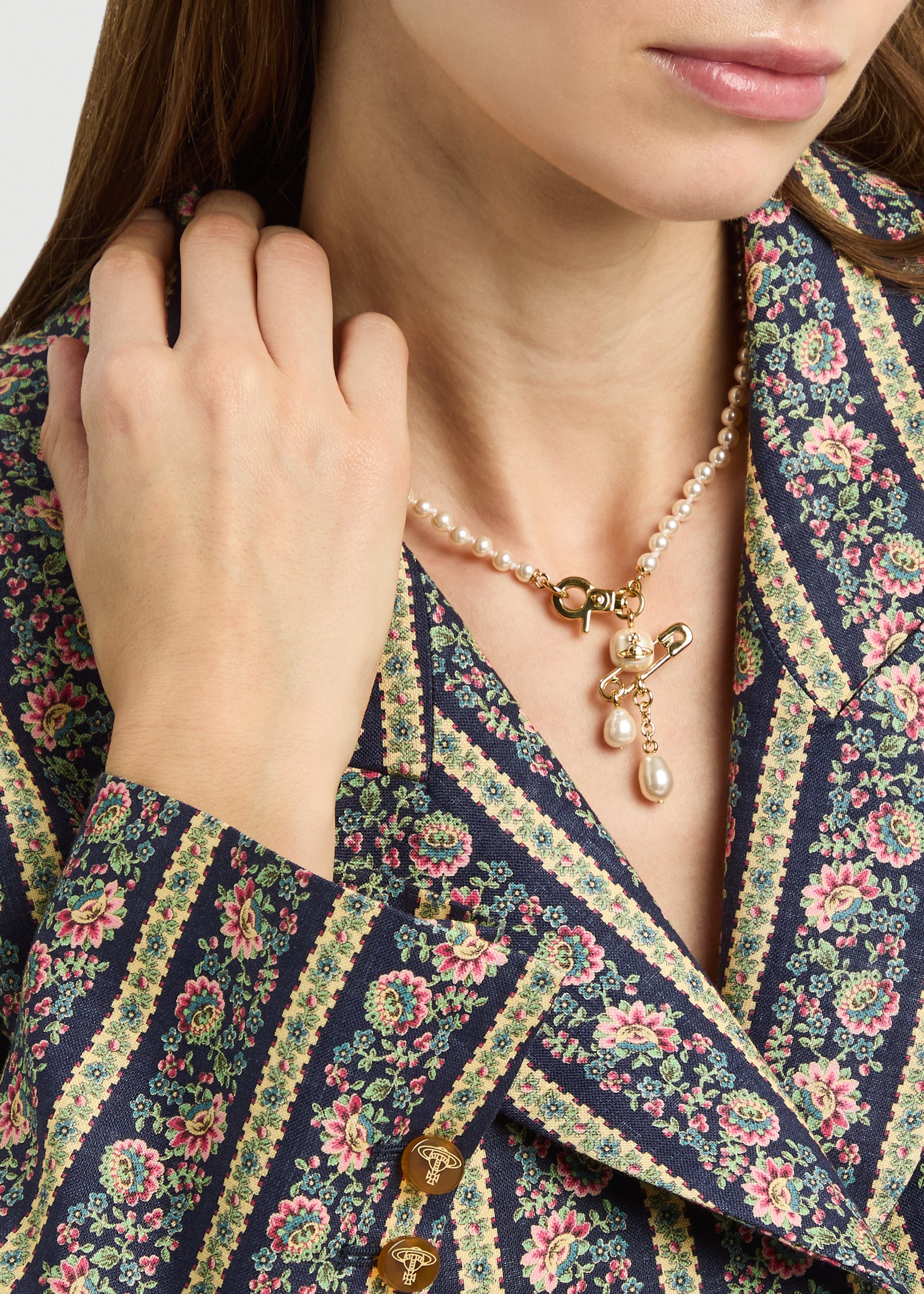 Claude small faux pearl necklace