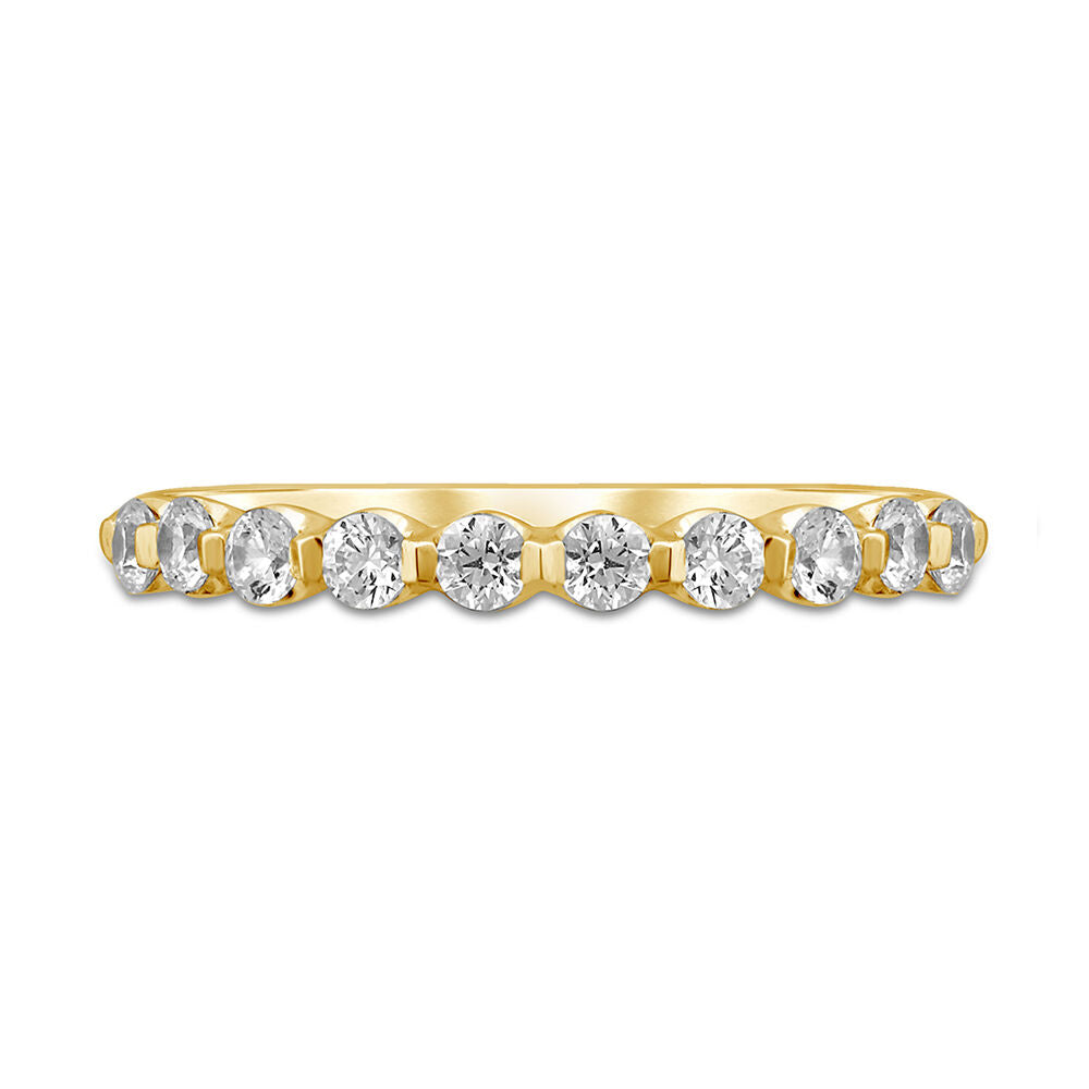 Diamond Anniversary Band with Shared Prongs in 14K Yellow Gold (1/2 ct. tw.)