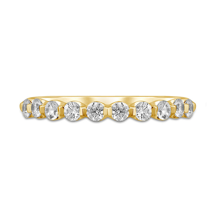 Diamond Anniversary Band with Shared Prongs in 14K Yellow Gold (1/2 ct. tw.)