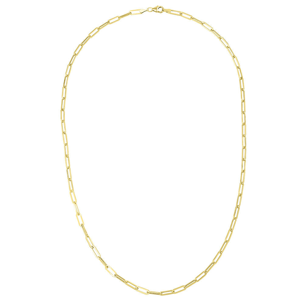 Paperclip Chain Necklace in 14K Yellow Gold, 3.15mm, 18"