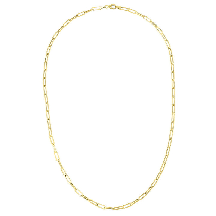 Paperclip Chain Necklace in 14K Yellow Gold, 3.15mm, 18"