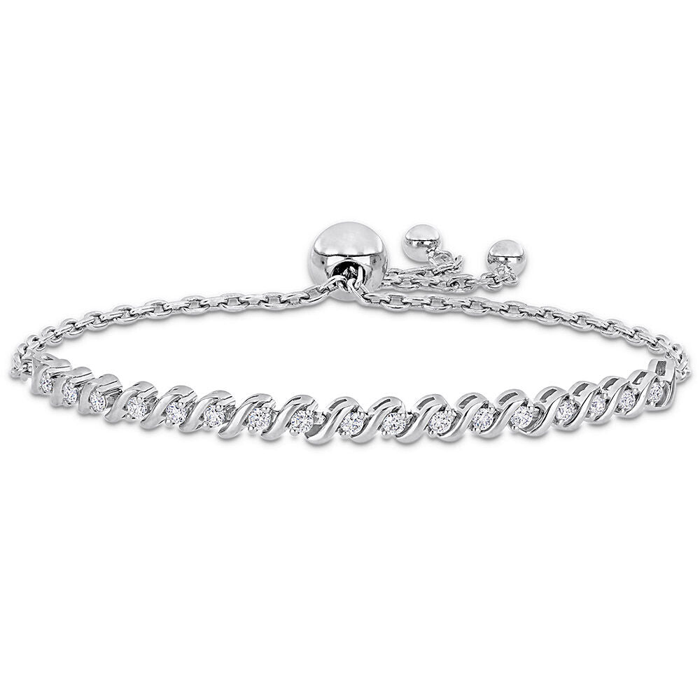 S-Link Moissanite Bolo Bracelet in Sterling Silver (1/2 ct. dew)