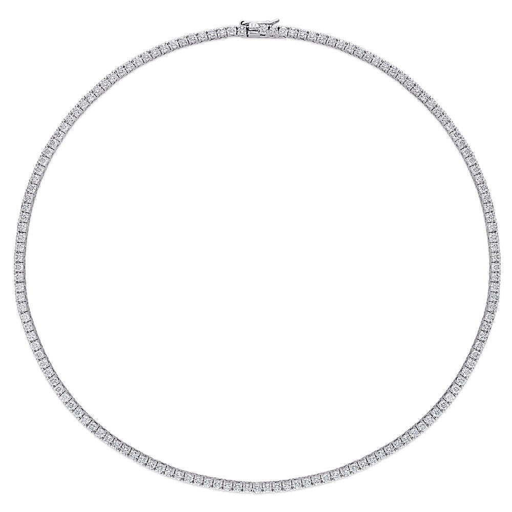 Moissanite Tennis Necklace in Sterling Silver (12 1/2 ct. dew)