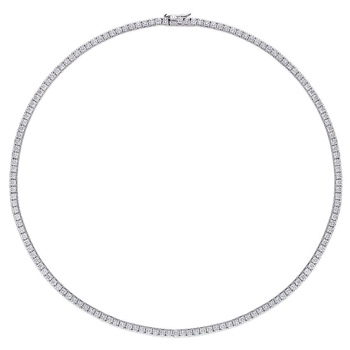 Moissanite Tennis Necklace in Sterling Silver (12 1/2 ct. dew)