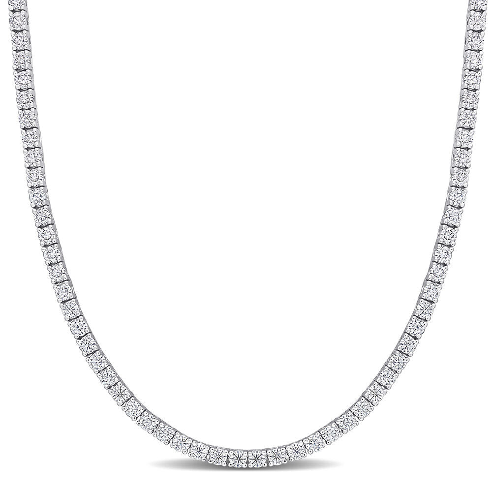 Moissanite Tennis Necklace in Sterling Silver (12 1/2 ct. dew)