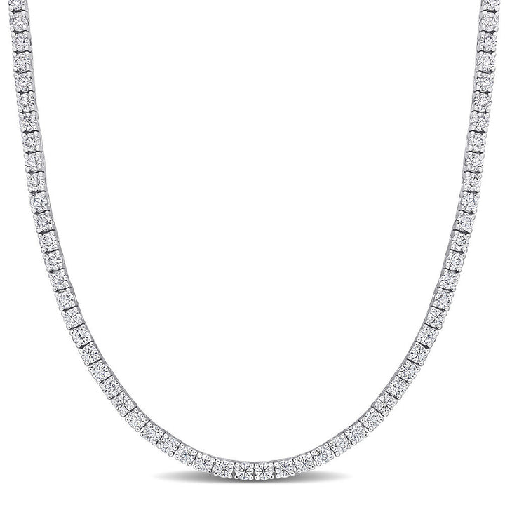 Moissanite Tennis Necklace in Sterling Silver (12 1/2 ct. dew)