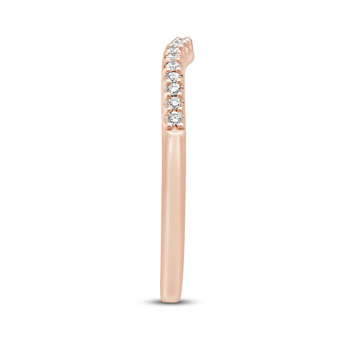 1/8 Ct. Tw. Diamond Contour Band In 14K Rose Gold