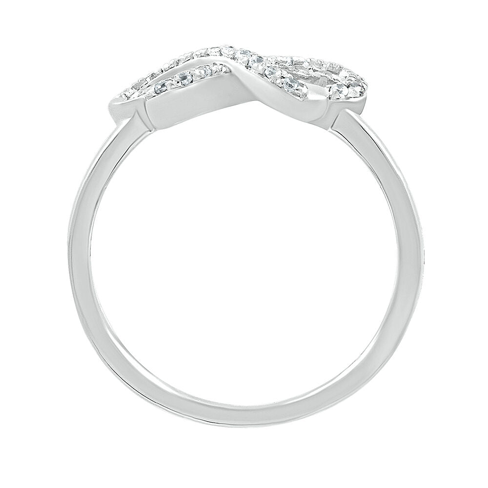 Butterfly Diamond Ring in Sterling Silver (1/8 ct. tw.)