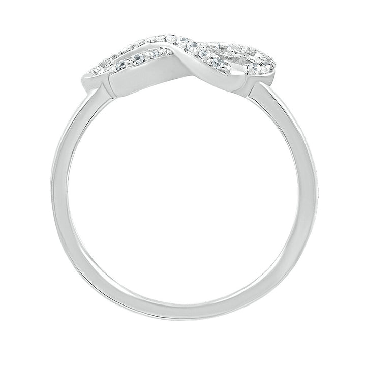 Butterfly Diamond Ring in Sterling Silver (1/8 ct. tw.)