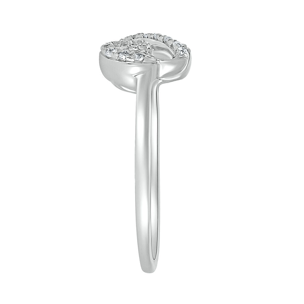 Butterfly Diamond Ring in Sterling Silver (1/8 ct. tw.)