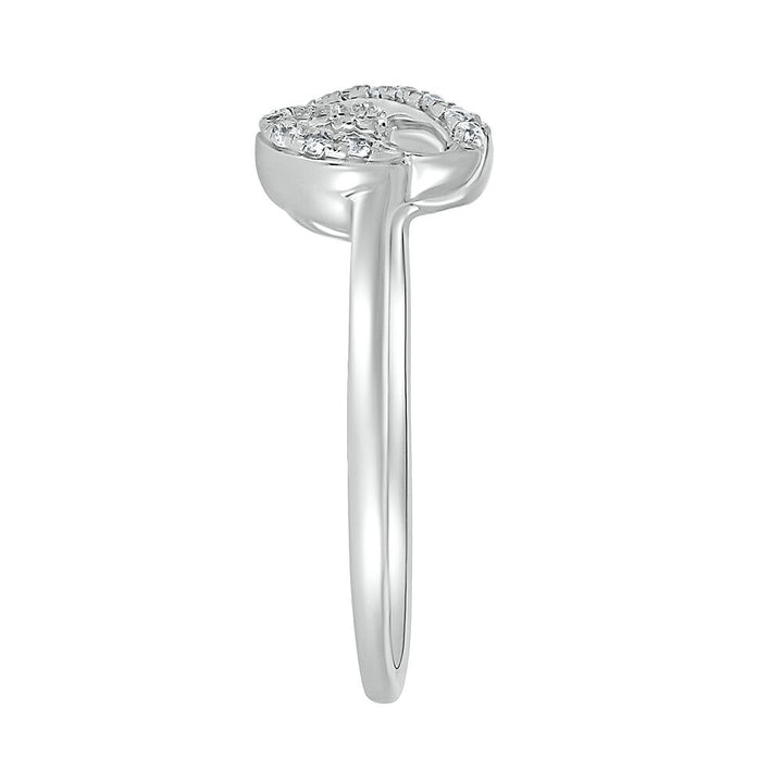 Butterfly Diamond Ring in Sterling Silver (1/8 ct. tw.)