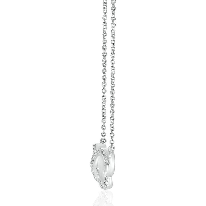 Diamond Butterfly Necklace with Infinity Design in Sterling Silver (1/7 ct. tw.)