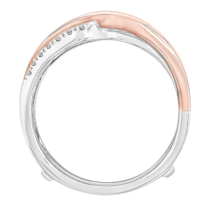 Diamond Twist Ring Enhancer in 14K White & Rose Gold (1/4 ct. tw.)