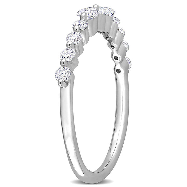 Pear-Shaped Moissanite Stacking Ring in Sterling Silver (2/5 ct. dew)