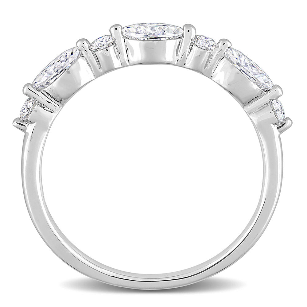 Marquise Moissanite Stacking Ring in Sterling Silver (1/2 ct. dew)