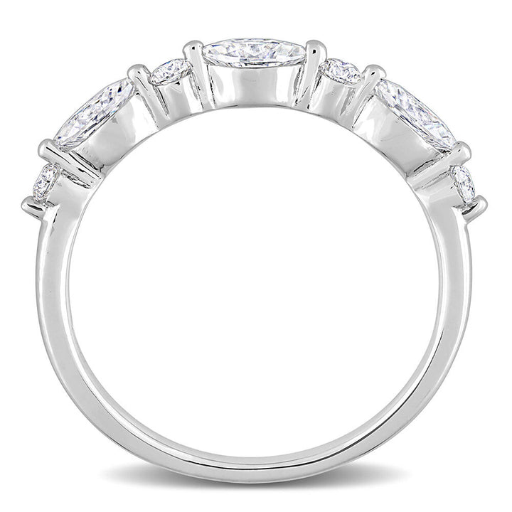Marquise Moissanite Stacking Ring in Sterling Silver (1/2 ct. dew)