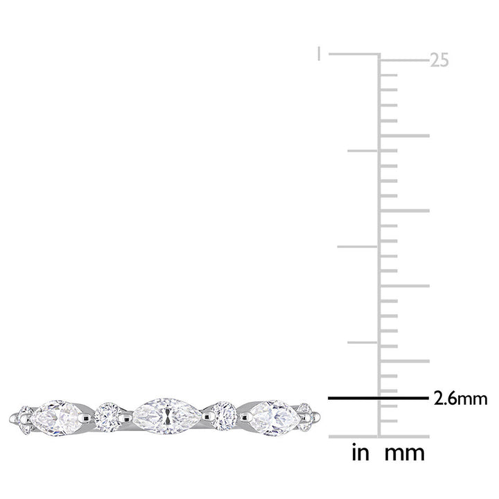 Marquise Moissanite Stacking Ring in Sterling Silver (1/2 ct. dew)