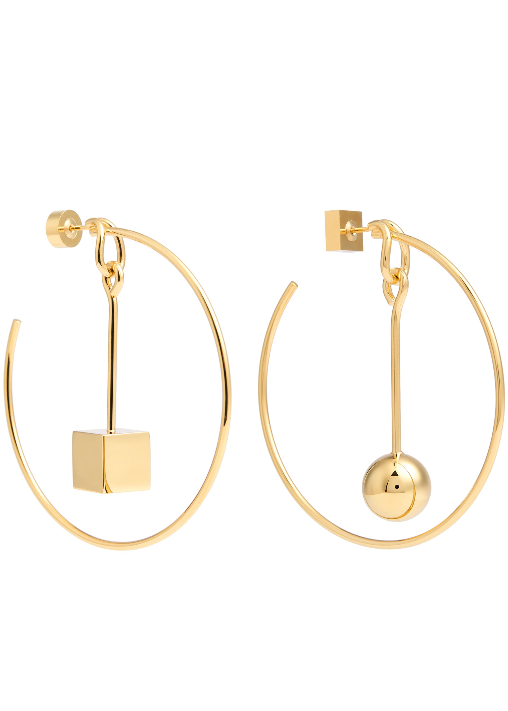The Nodo asymmetric hoop earrings