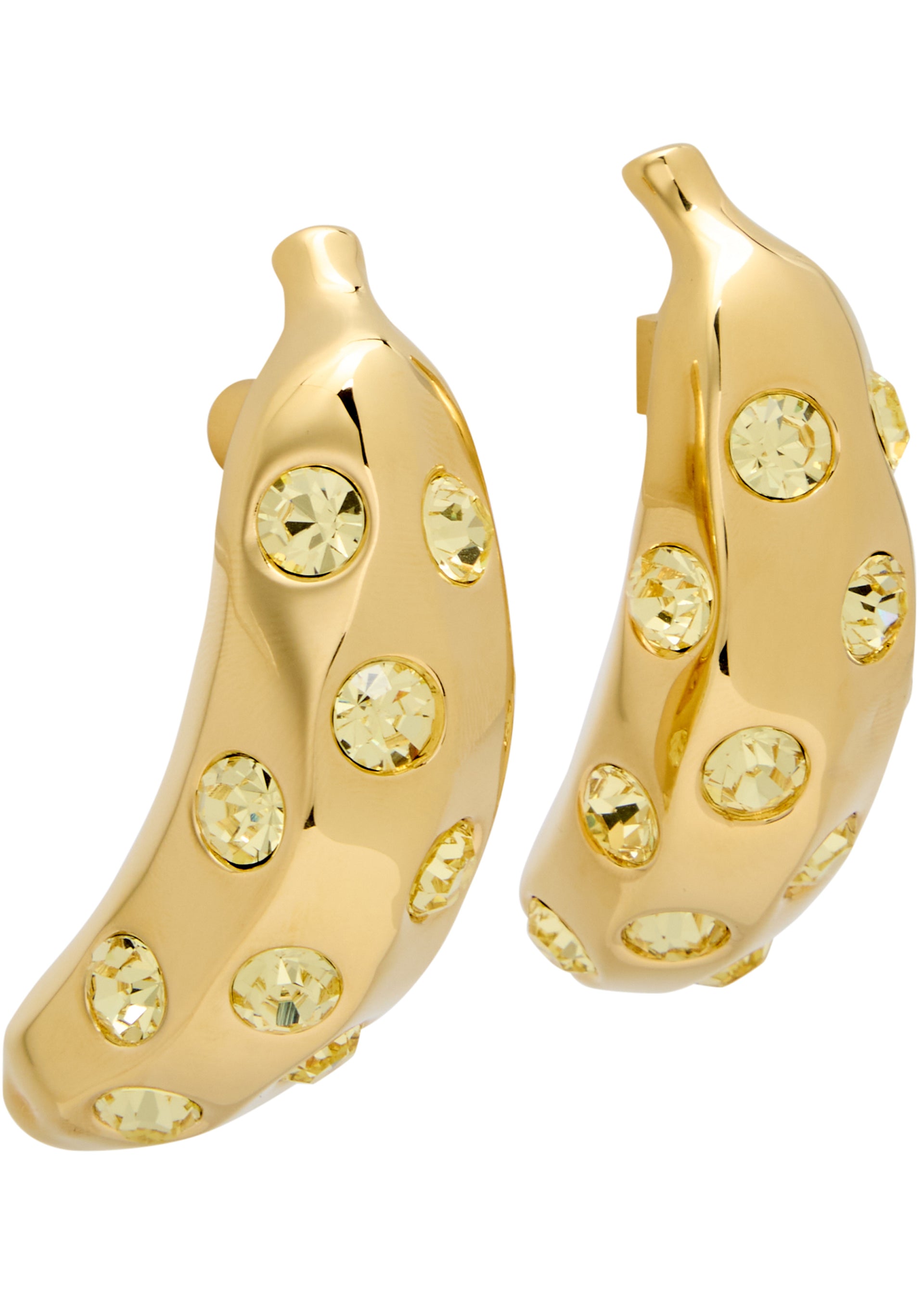 Les Boucles Bananes crystal-embellished drop earrings