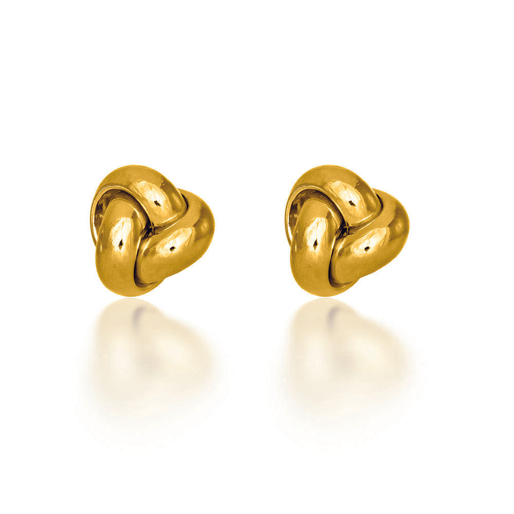 Love Knot Earrings in 14K Yellow Gold