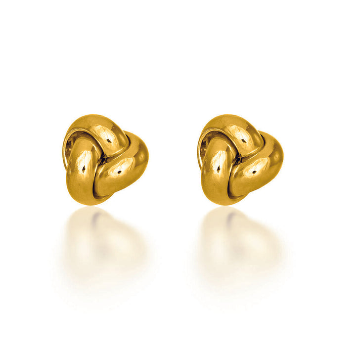 Love Knot Earrings in 14K Yellow Gold