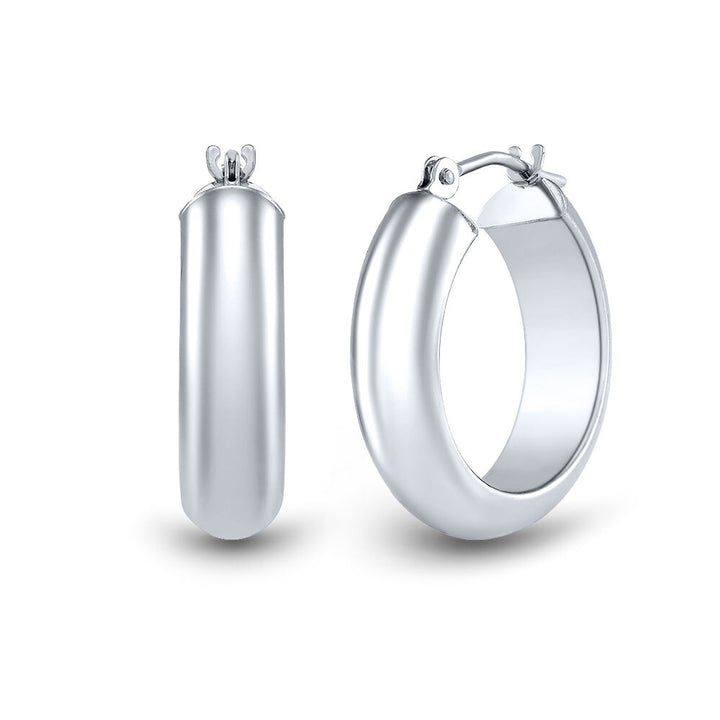 Hoop Earrings in 14K White Gold