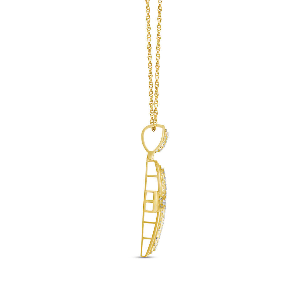 Diamond Ankh Pendant in 10K Yellow Gold (7/8 ct. tw.)