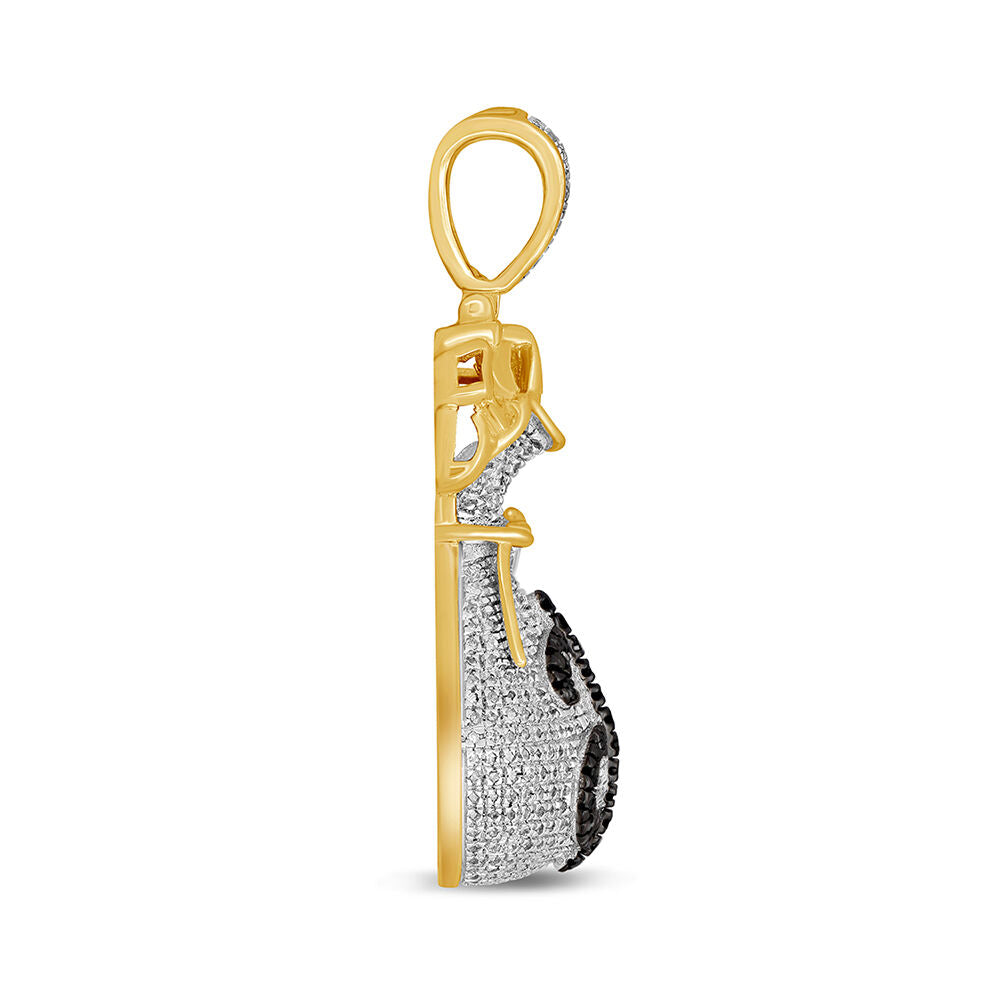 Diamond Money Bag Pendant in 10K Yellow Gold (3/4 ct. tw.)