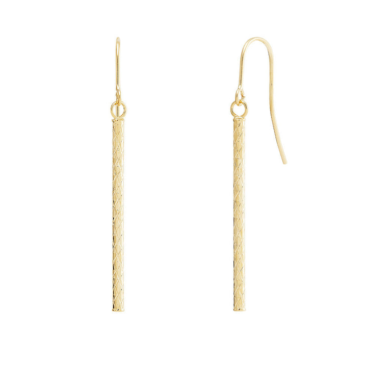 Stick Dangle Earring in 14K Yellow Gold