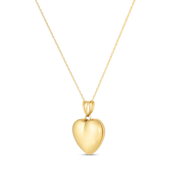 Heart Locket Pendant Polished in 14K Yellow Gold