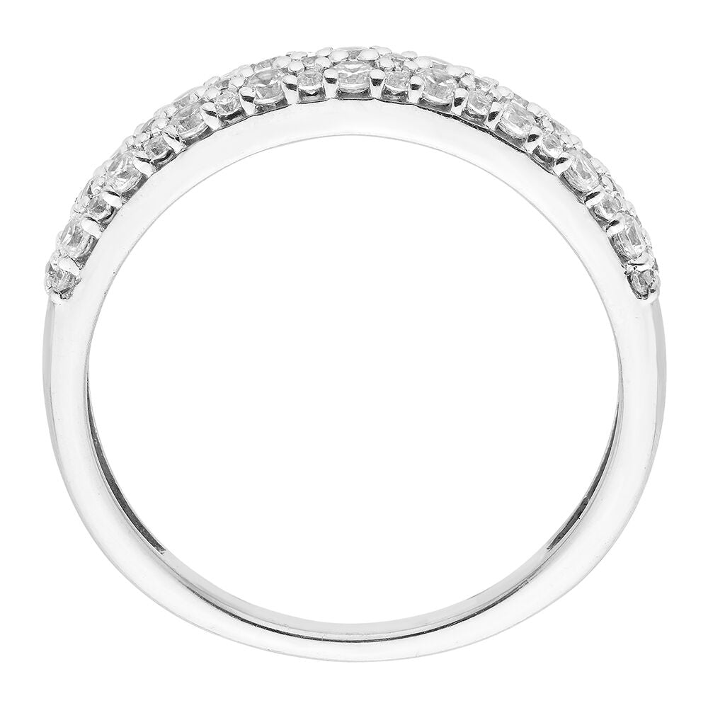 Diamond Double-Row Anniversary Band in 10K White Gold (1/2 ct. tw.)