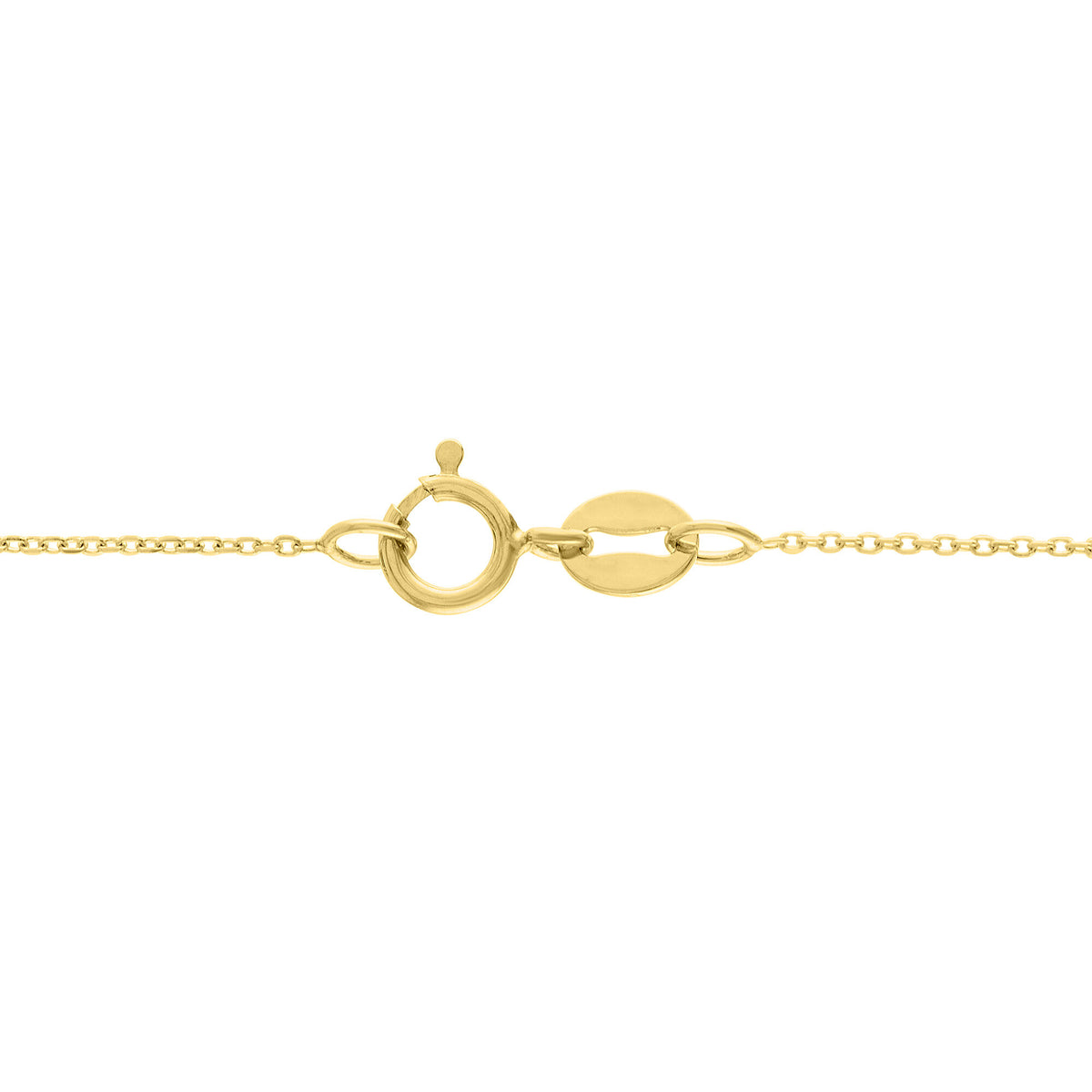 Diamond Double Circle Necklace in 10K Yellow Gold (1/10 ct. tw.)
