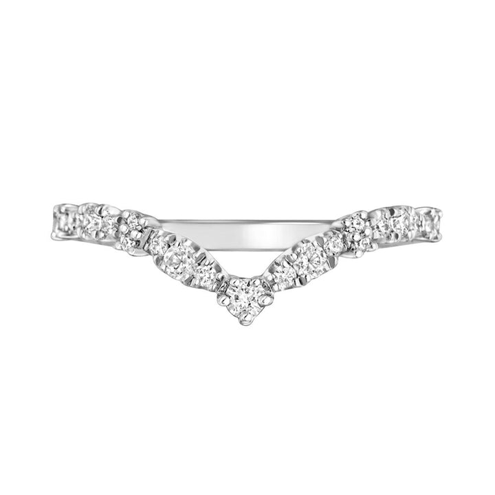Chevron Diamond Band in 14K White Gold (1/4 ct. tw.)