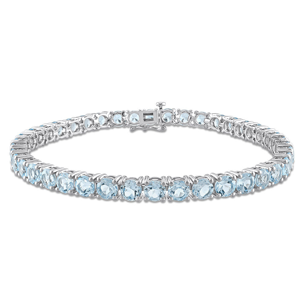 Blue Topaz Bracelet in Sterling Silver