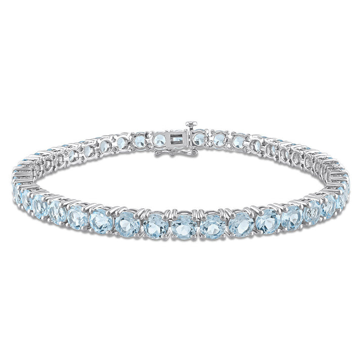 Blue Topaz Bracelet in Sterling Silver