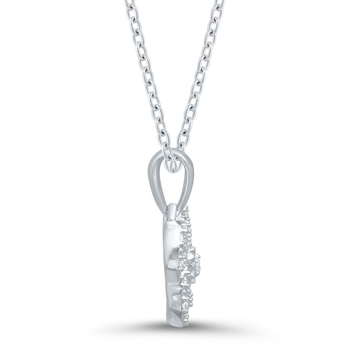 Diamond Accent Knot Pendant in Sterling Silver