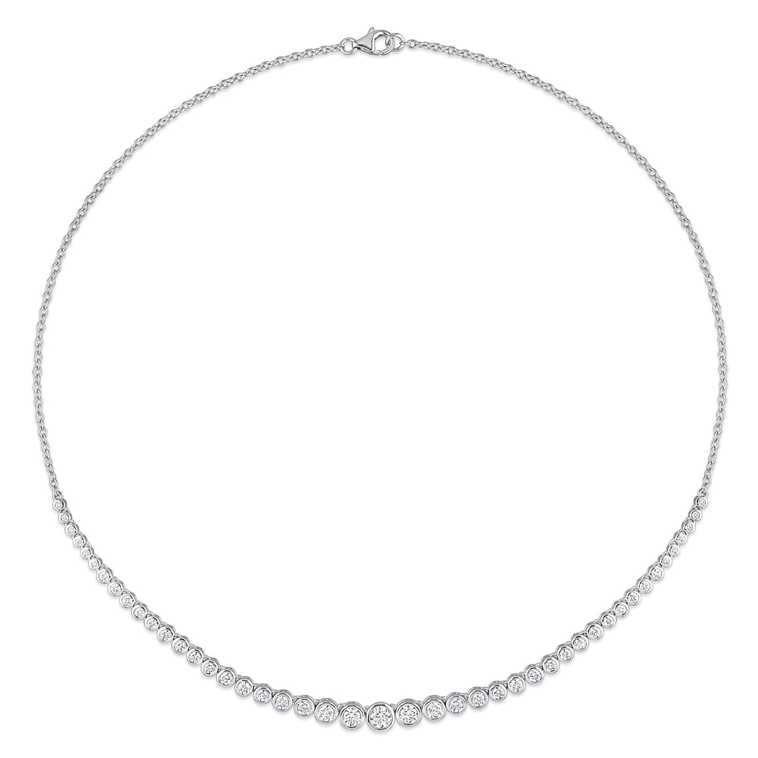 Moissanite Necklace in Sterling Silver