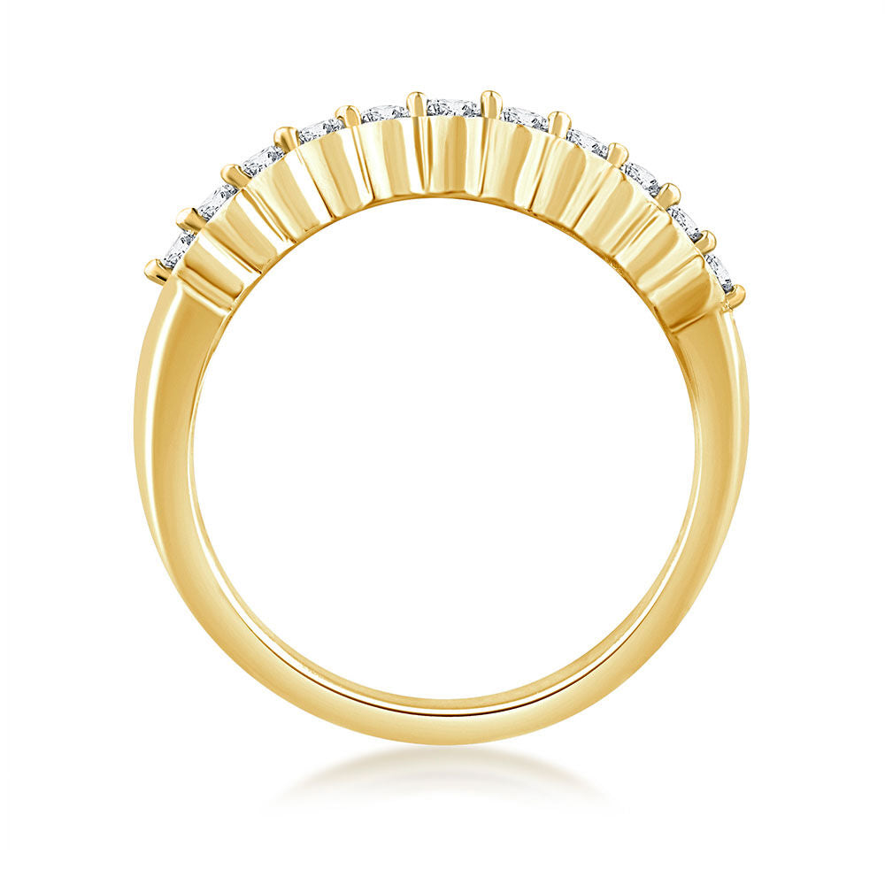 Seven-Row Diamond Wedding Band in 10K Yellow Gold (3 ct. tw.)