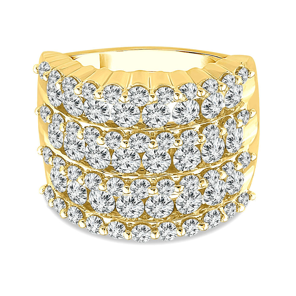 Seven-Row Diamond Wedding Band in 10K Yellow Gold (3 ct. tw.)