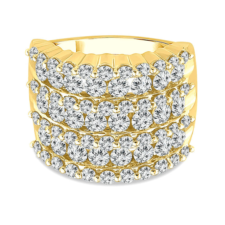 Seven-Row Diamond Wedding Band in 10K Yellow Gold (3 ct. tw.)