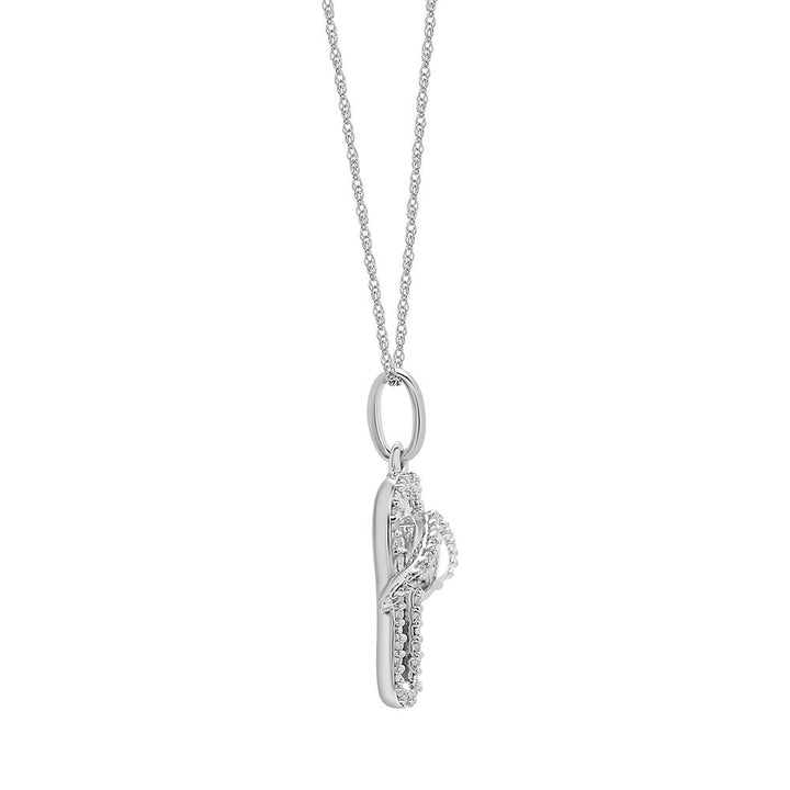 Diamond Flip-Flop Pendant in 10K White Gold (1/10 ct. tw.)
