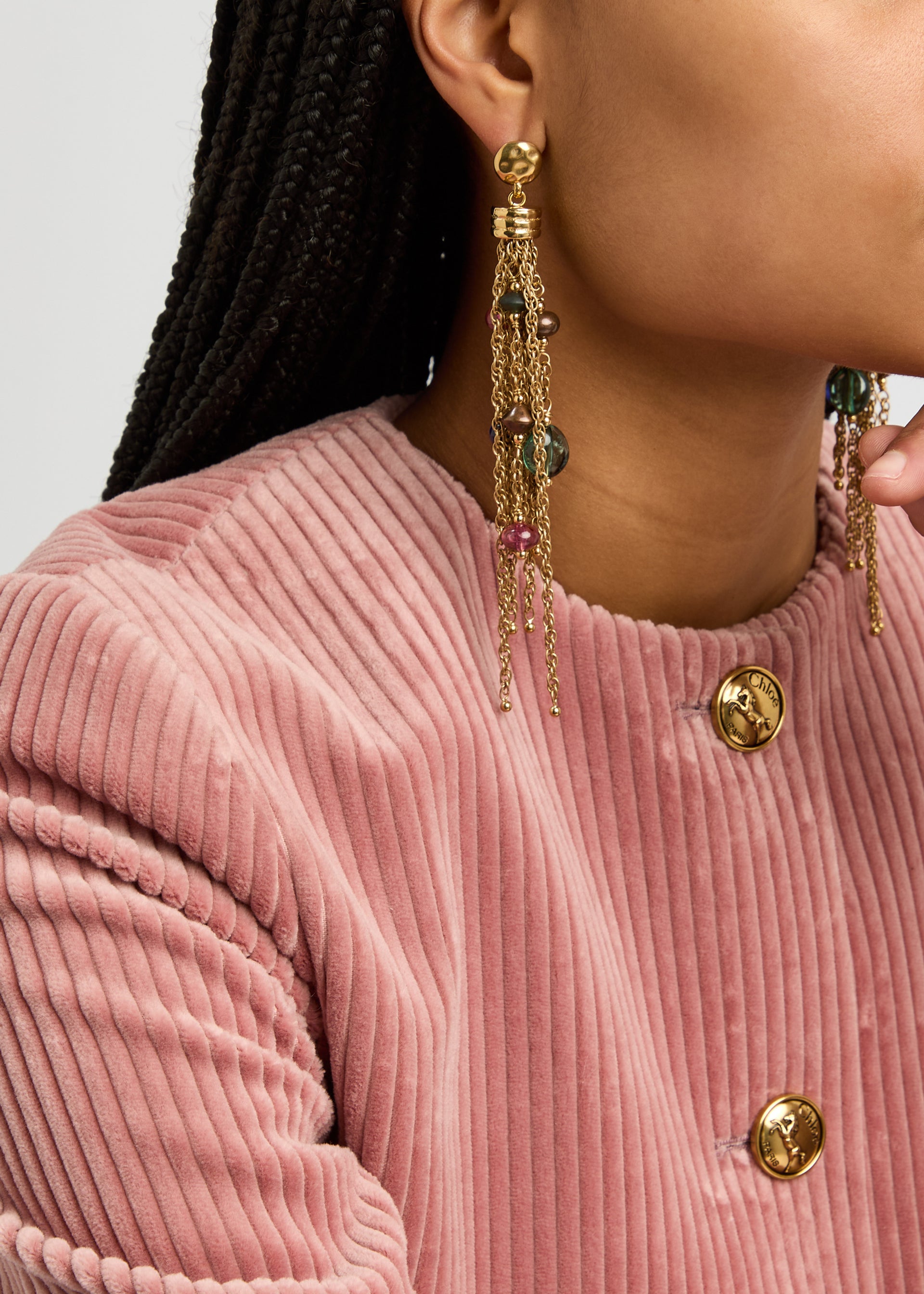 The Pompoms tassel drop earrings