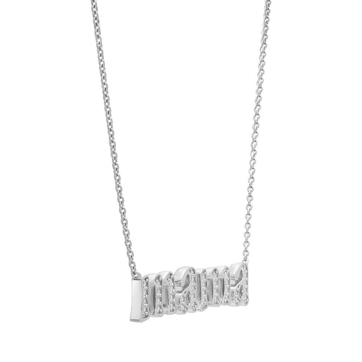 Diamond “MAMA” Necklace in Sterling Silver (1/7 ct. tw.)