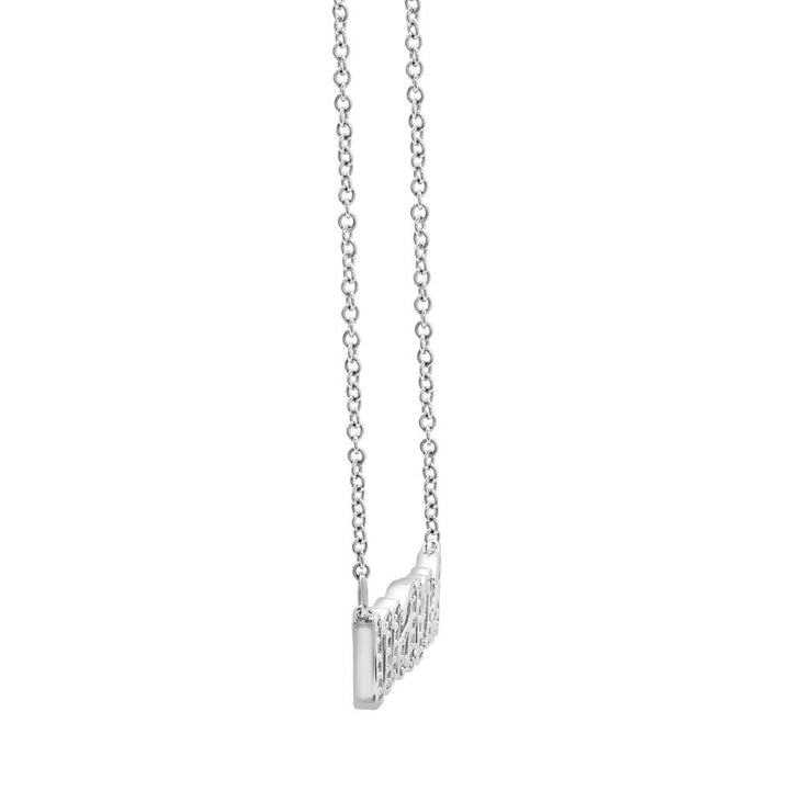 Diamond “MAMA” Necklace in Sterling Silver (1/7 ct. tw.)