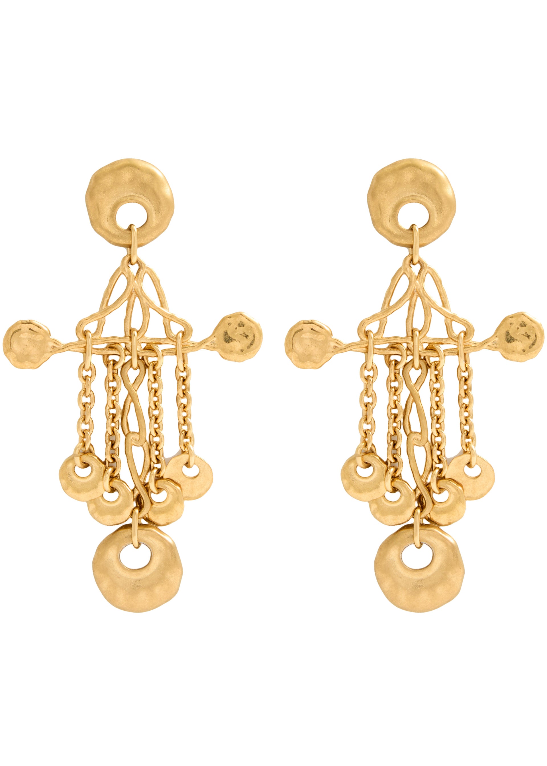 The Eclectic hammered drop earrings