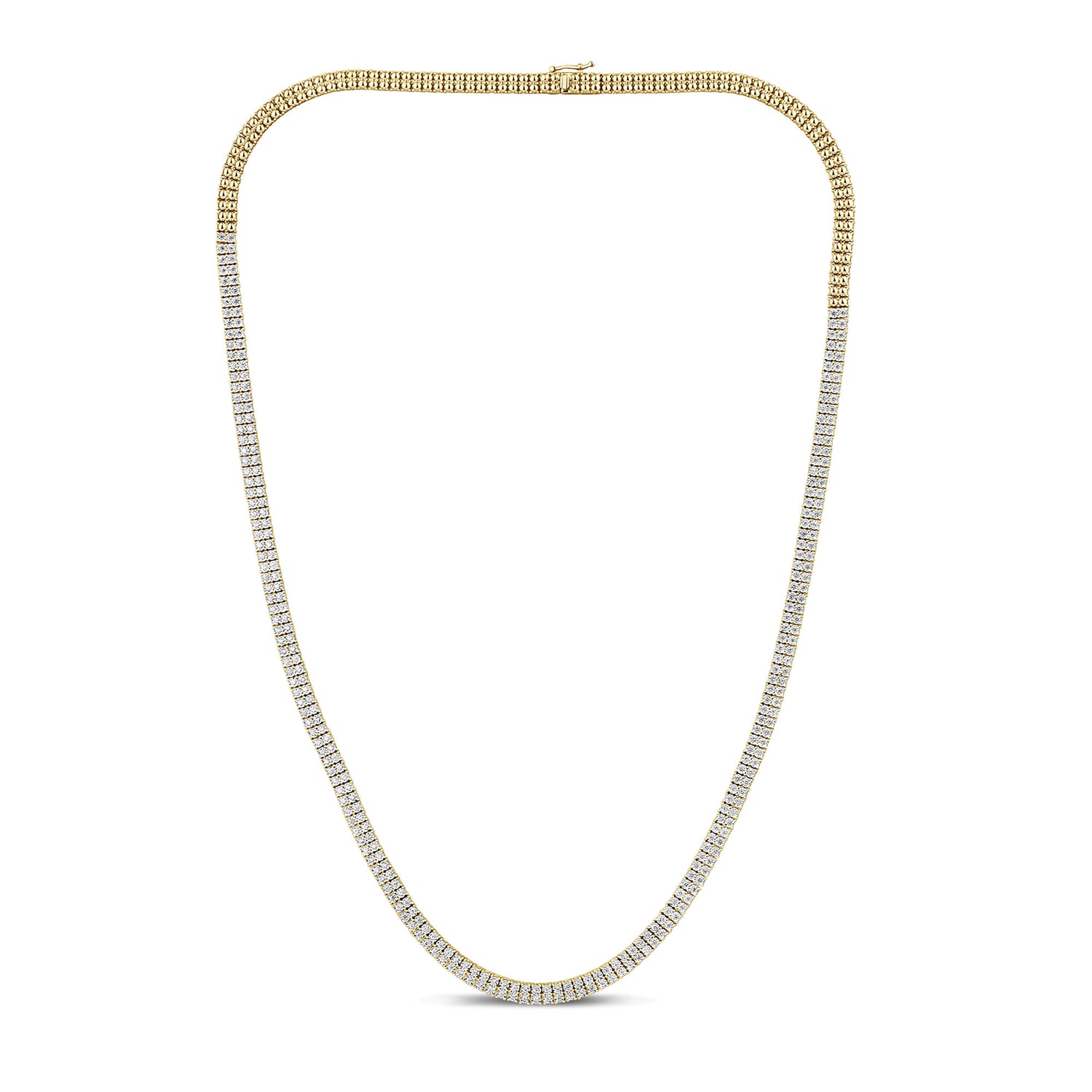 Diamond Tennis Necklace in 10K Yellow Gold (4 ct. tw.)