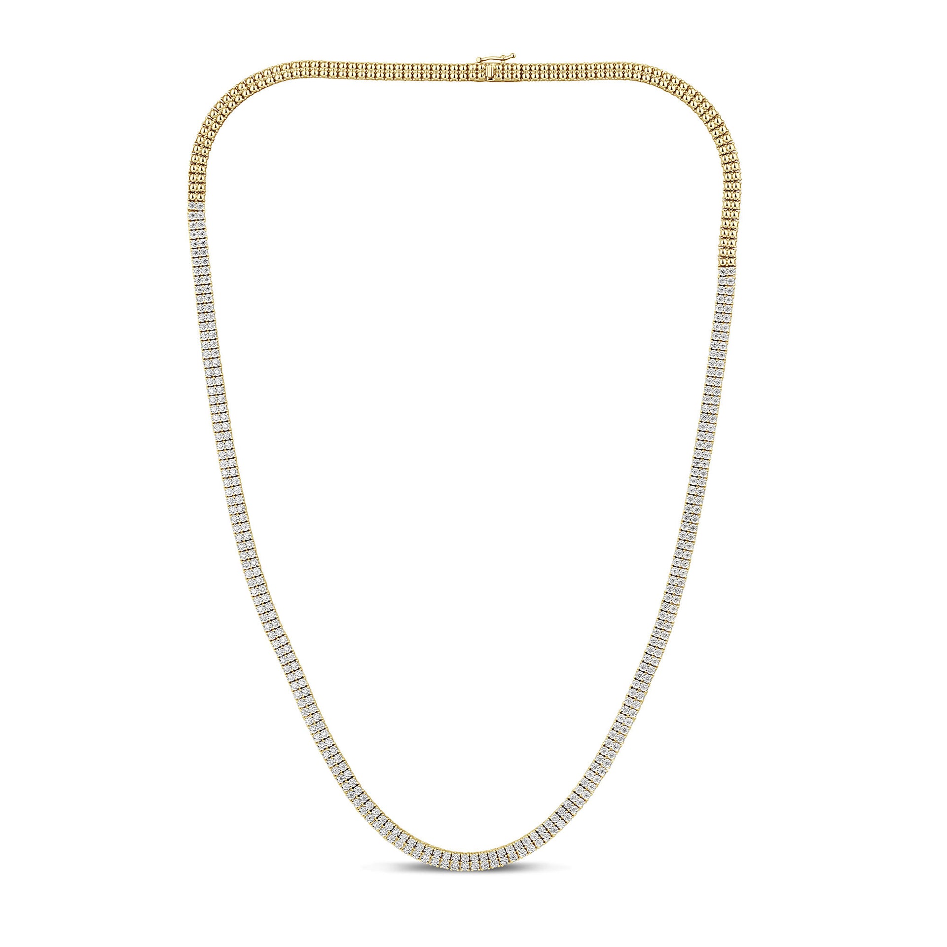 Diamond Tennis Necklace in 10K Yellow Gold (4 ct. tw.)