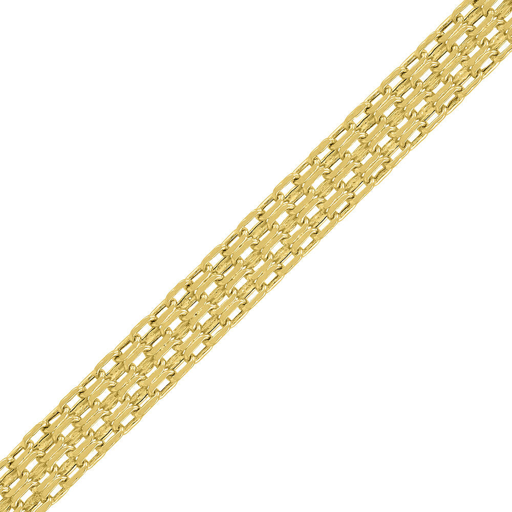 Bismark Chain Necklace in 14K Yellow Gold, 15”